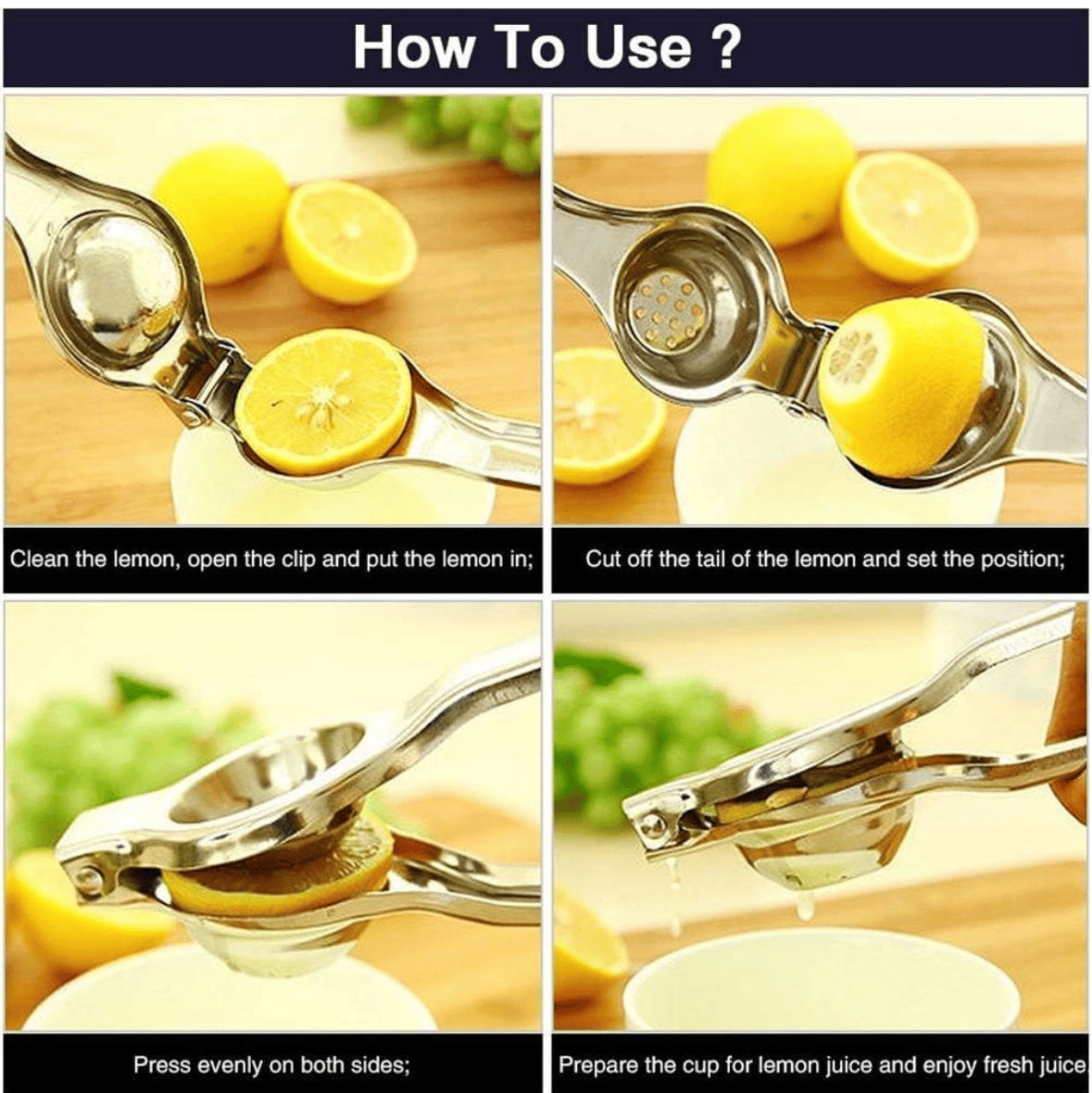 Paslanmaz Çelik Limon Sıkacağı