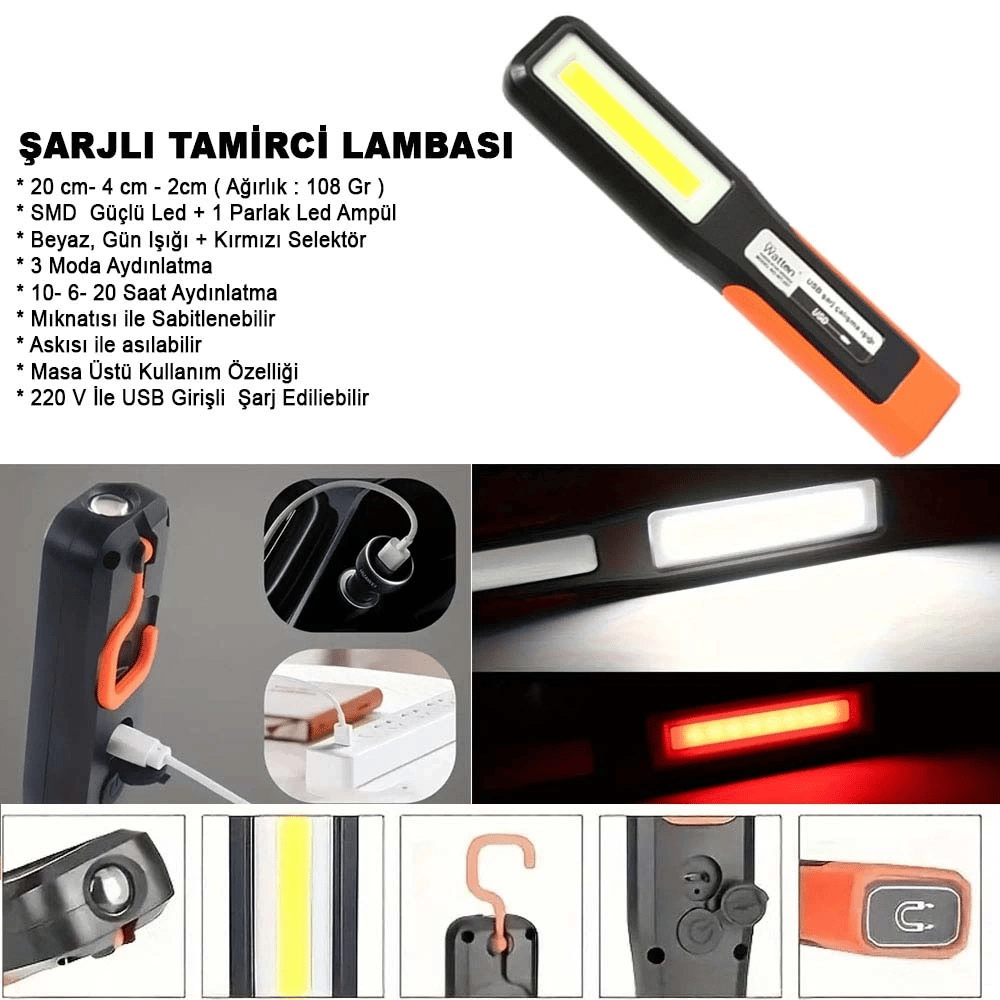 Şarjlı Tamirci Lambası  Wt-297