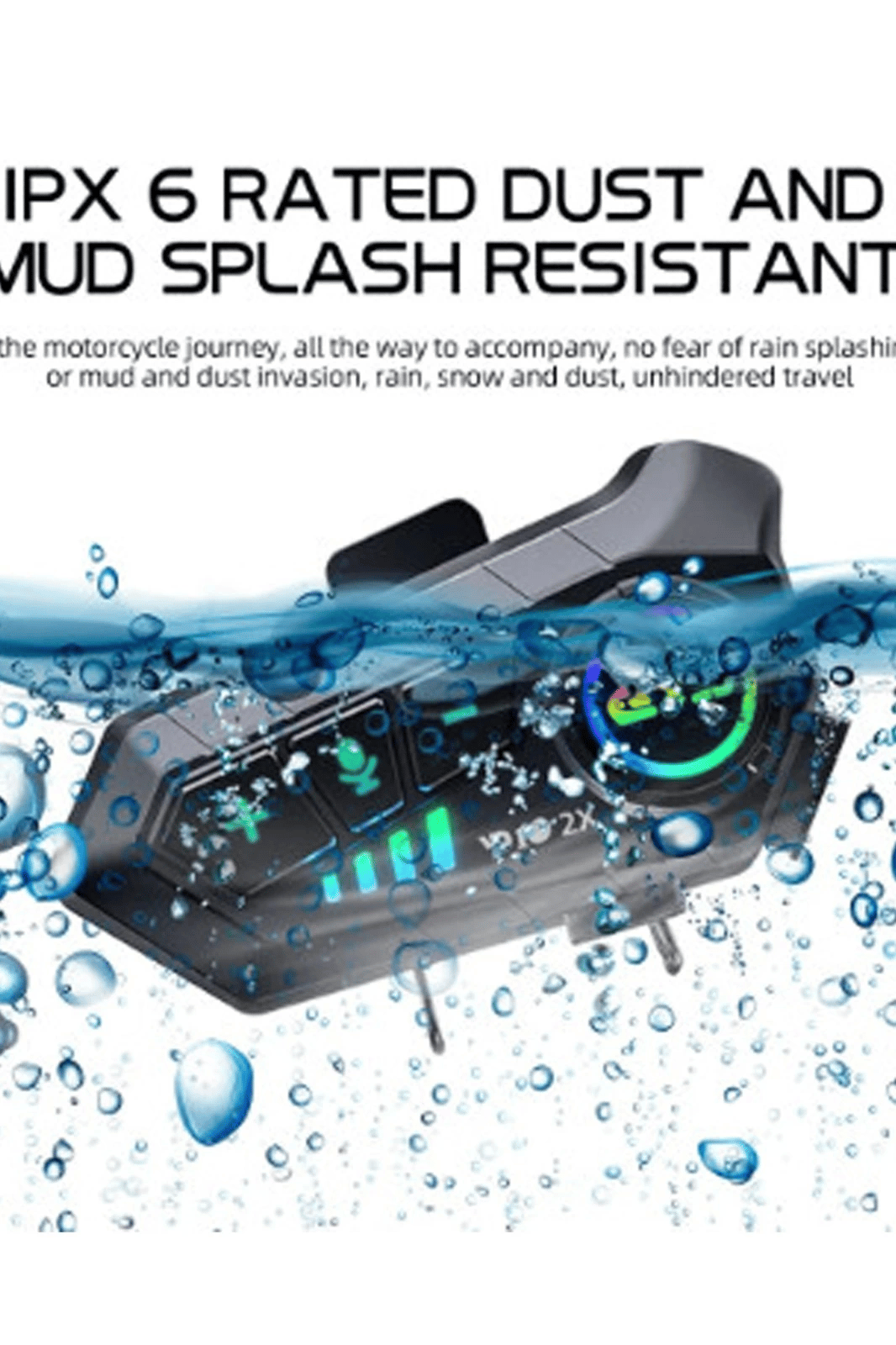 y10 2x Motosiklet Kask İntercom Çift Eşleşme Rgb Işıklı Bluetooth Kulaklık 5,3