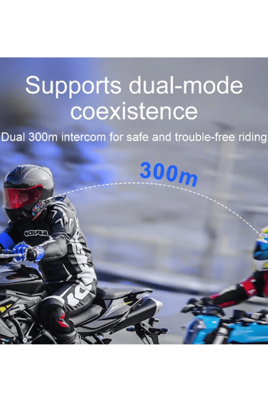 Y20 Max Motosiklet Bluetooth 5.3 Kask Intercom 2 Kişi 300 Metre Eşleşme Özellikli