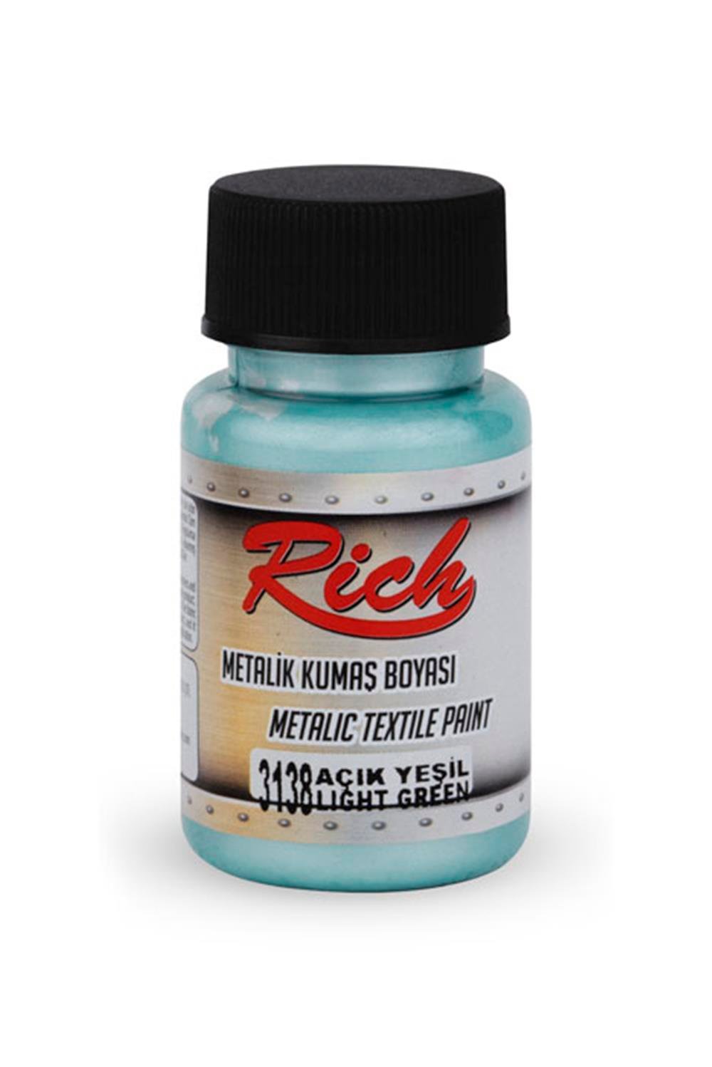 AKRİLİK KUMAŞ BOYASI METALİK - AÇIK YEŞİL 050ml