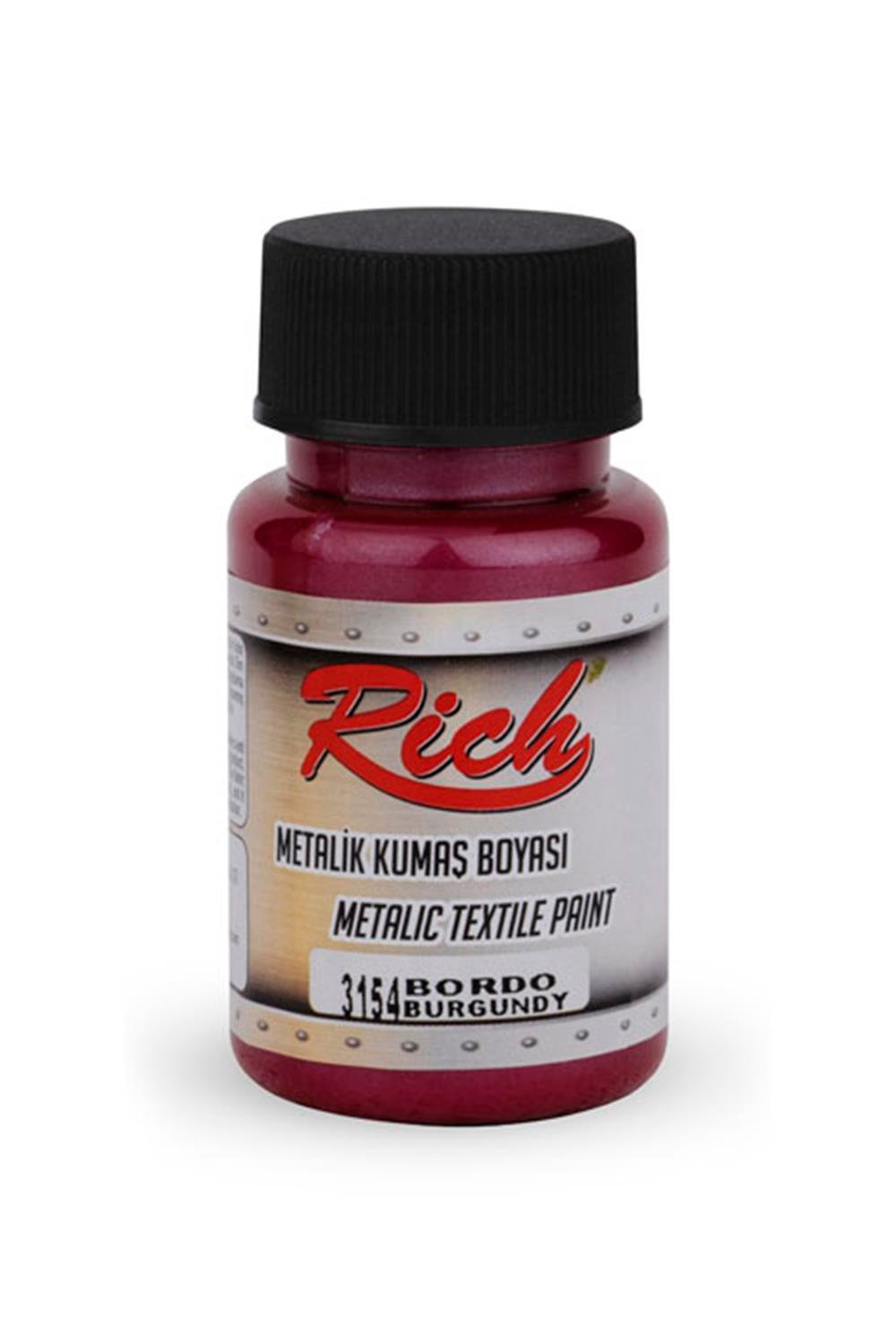 AKRİLİK KUMAŞ BOYASI METALİK - BORDO 050ml