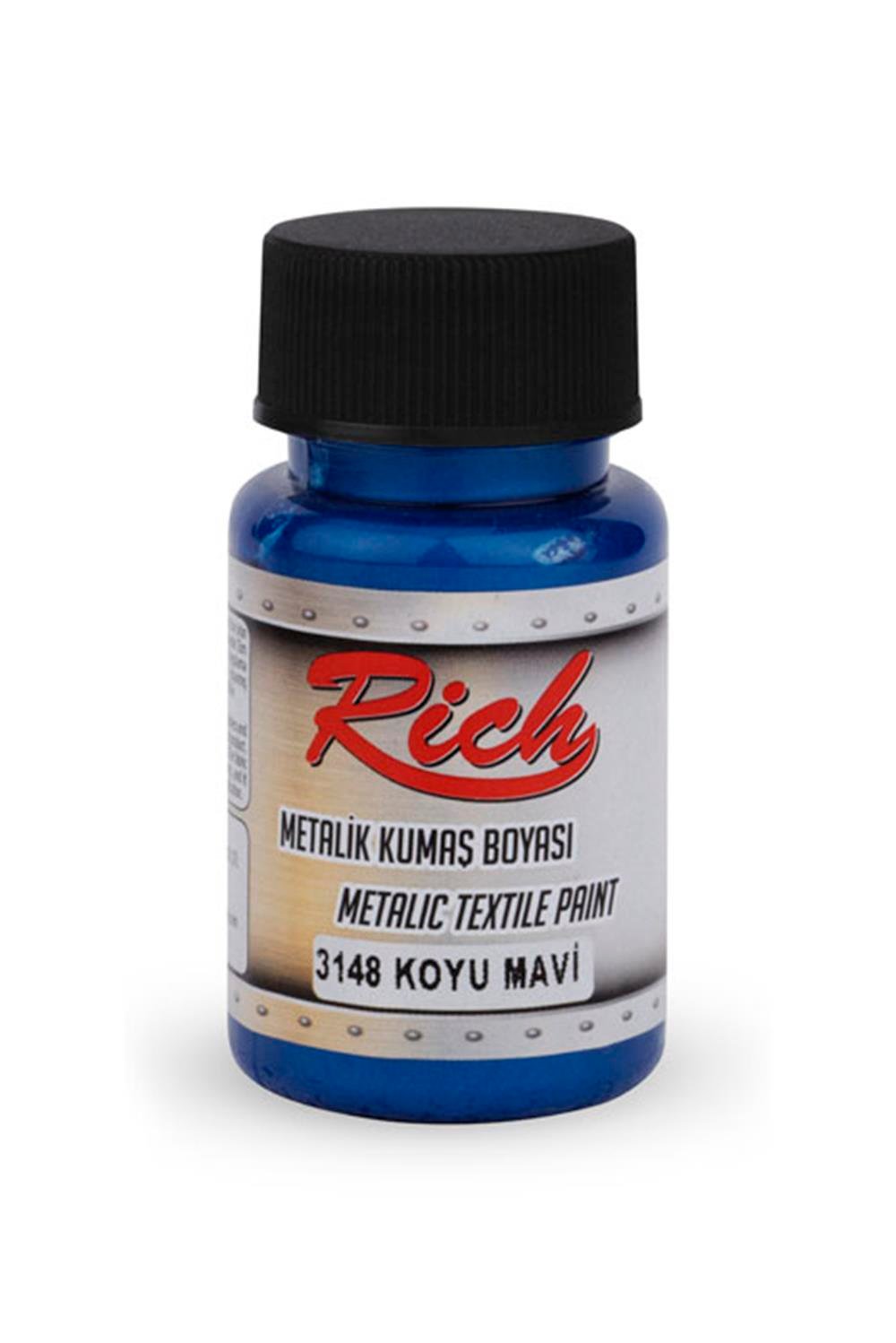 AKRİLİK KUMAŞ BOYASI METALİK - KOYU MAVİ 050ml