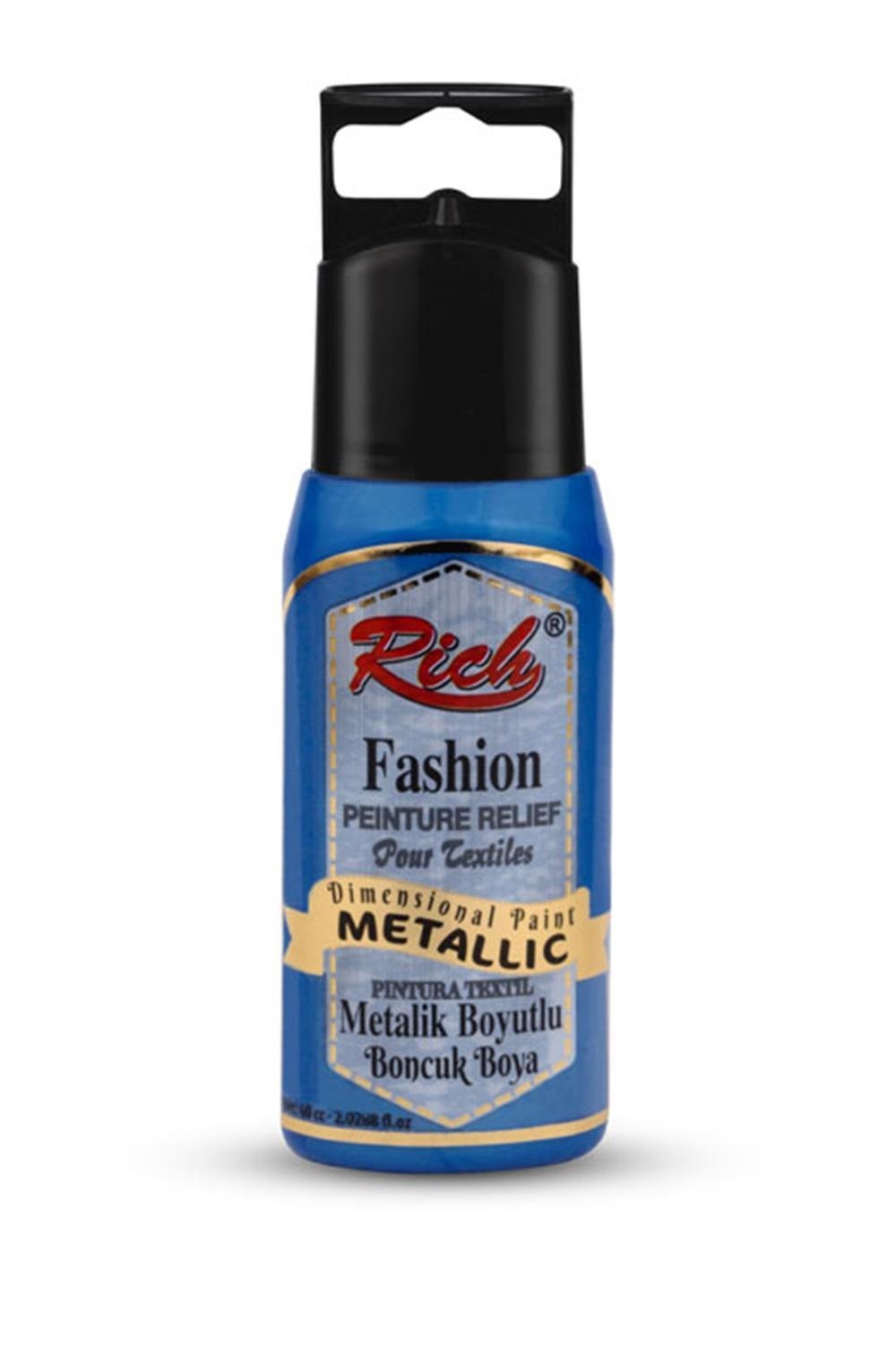 BOYUTLU BONCUK BOYA METALİK - MAVİ 060ml