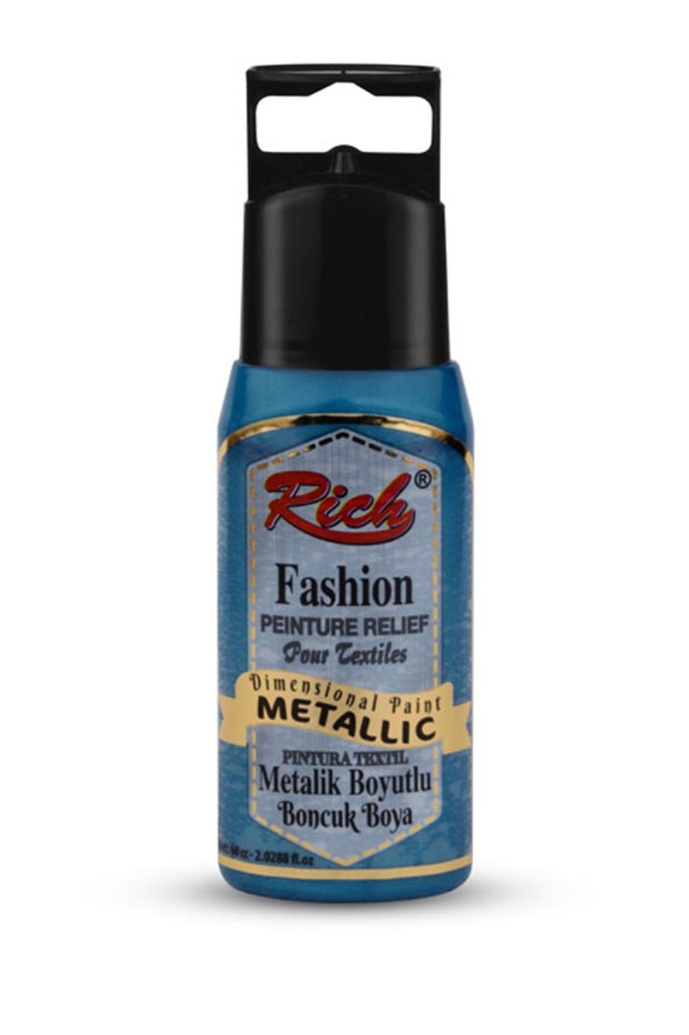 BOYUTLU BONCUK BOYA METALİK - TURKUAZ 060ml