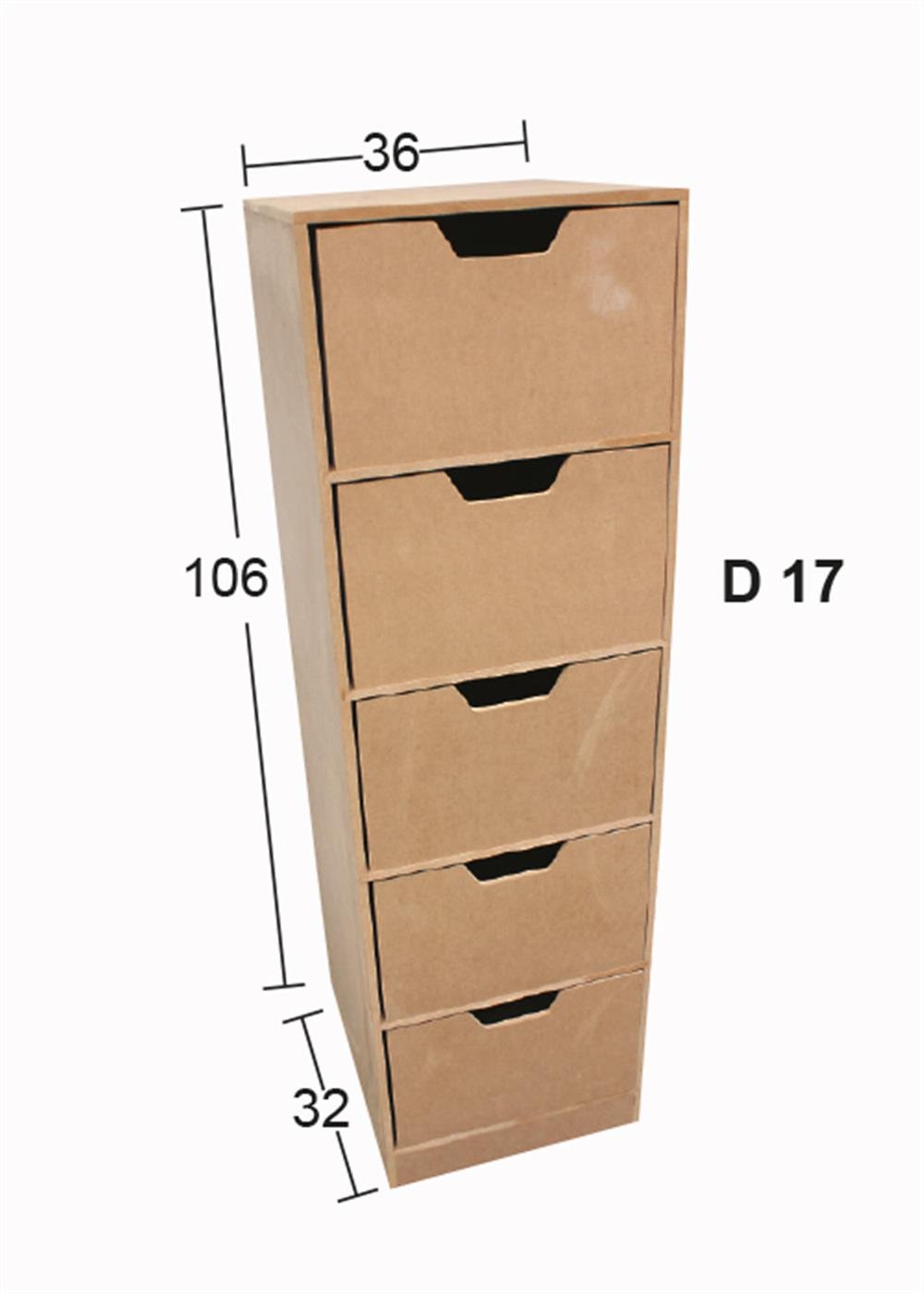 D 17 5 ÇEKMECELİ DOLAP