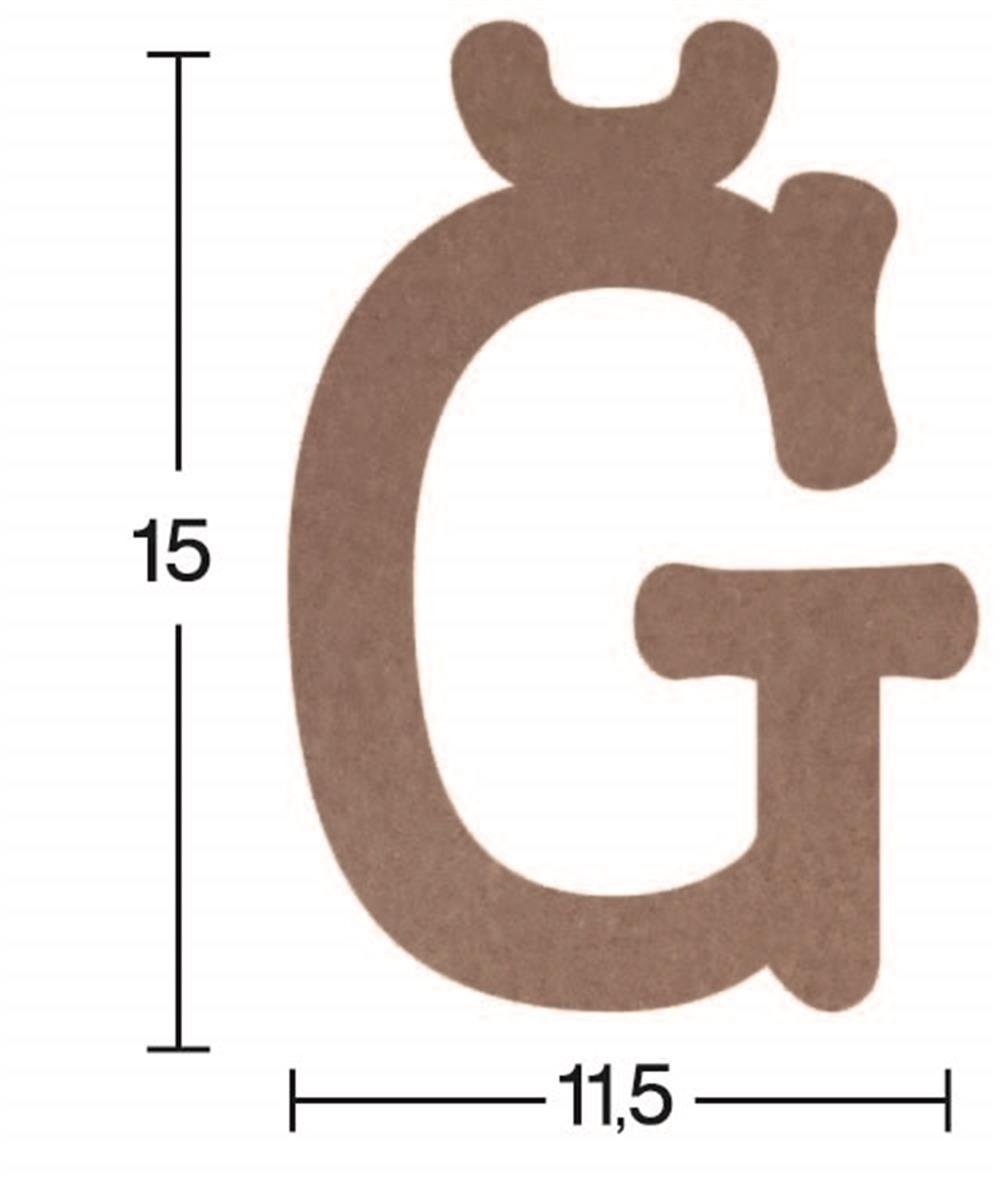 H 09 18 mm  'Ğ' HARFİ