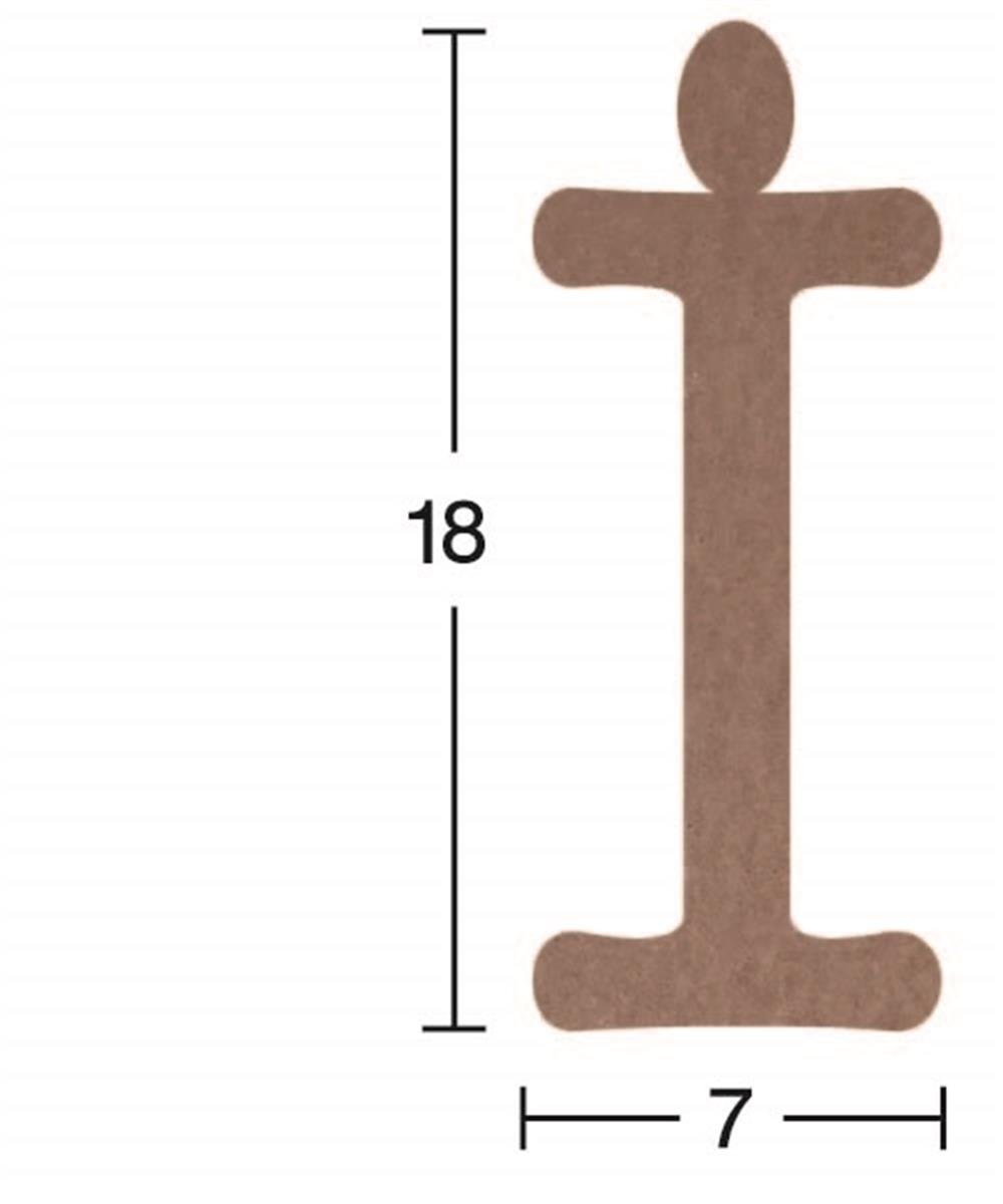 H 12 18 mm  'İ' HARFİ
