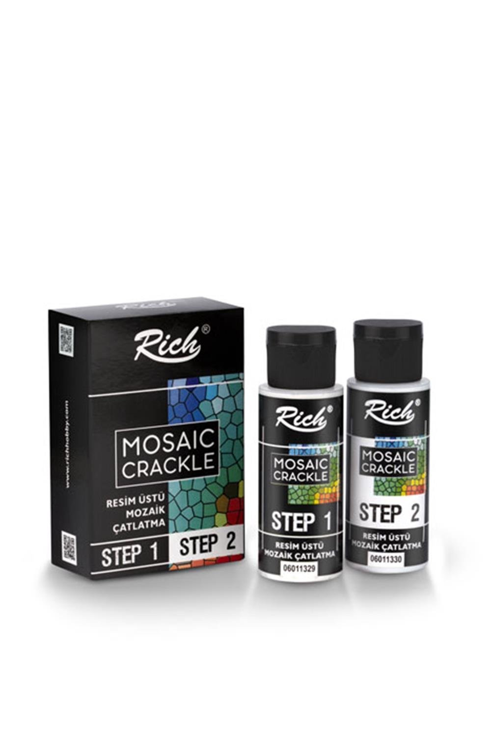 RESİM ÜSTÜ MOZAİK ÇATLATMA STEP1-STEP 2  030+030ml