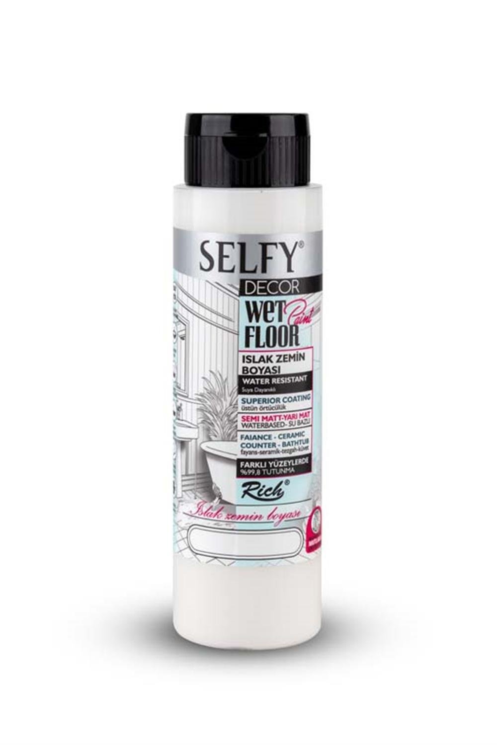 SELFY DECOR ISLAK ZEMİN BOYASI ANTİK BEYAZ 500ml