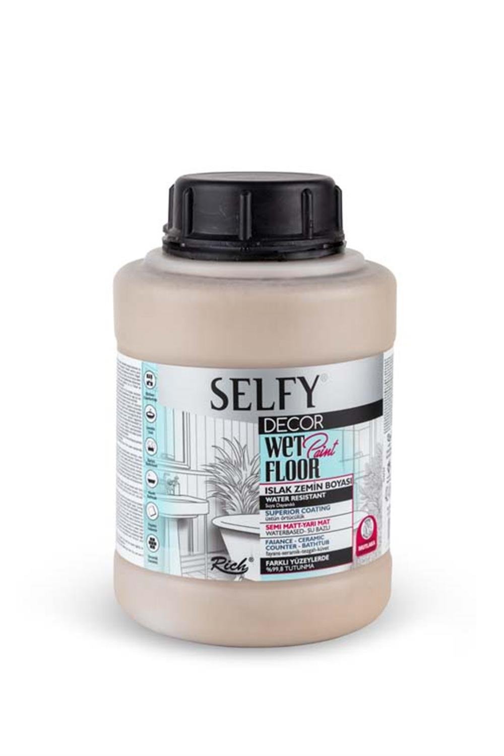 SELFY DECOR ISLAK ZEMİN BOYASI ANTİK KAHVE 1250ml