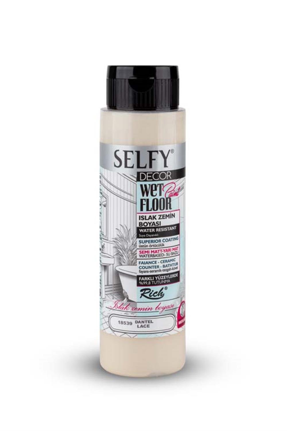 SELFY DECOR ISLAK ZEMİN BOYASI DANTEL 500ml