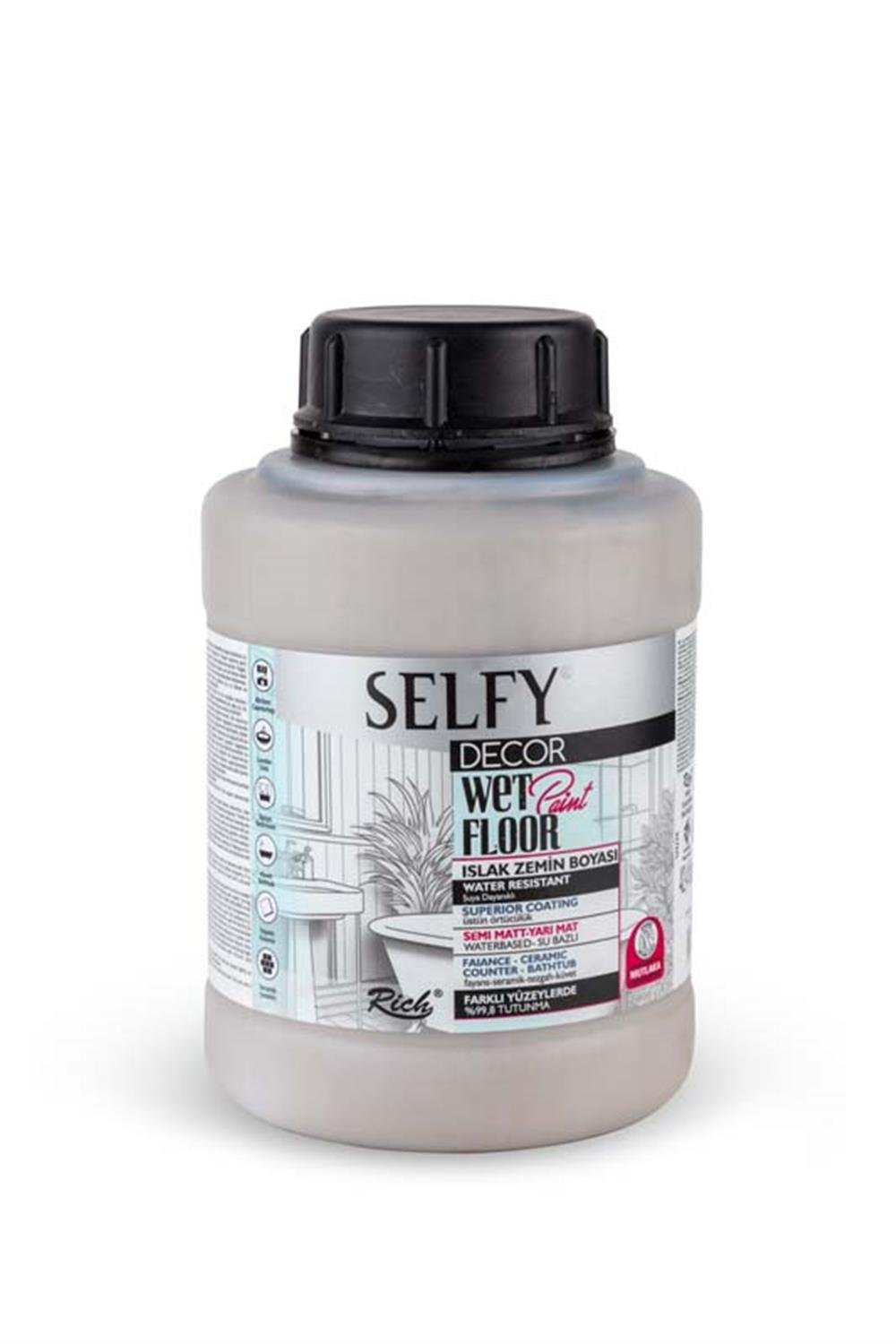 SELFY DECOR ISLAK ZEMİN BOYASI VİZON 1250ml