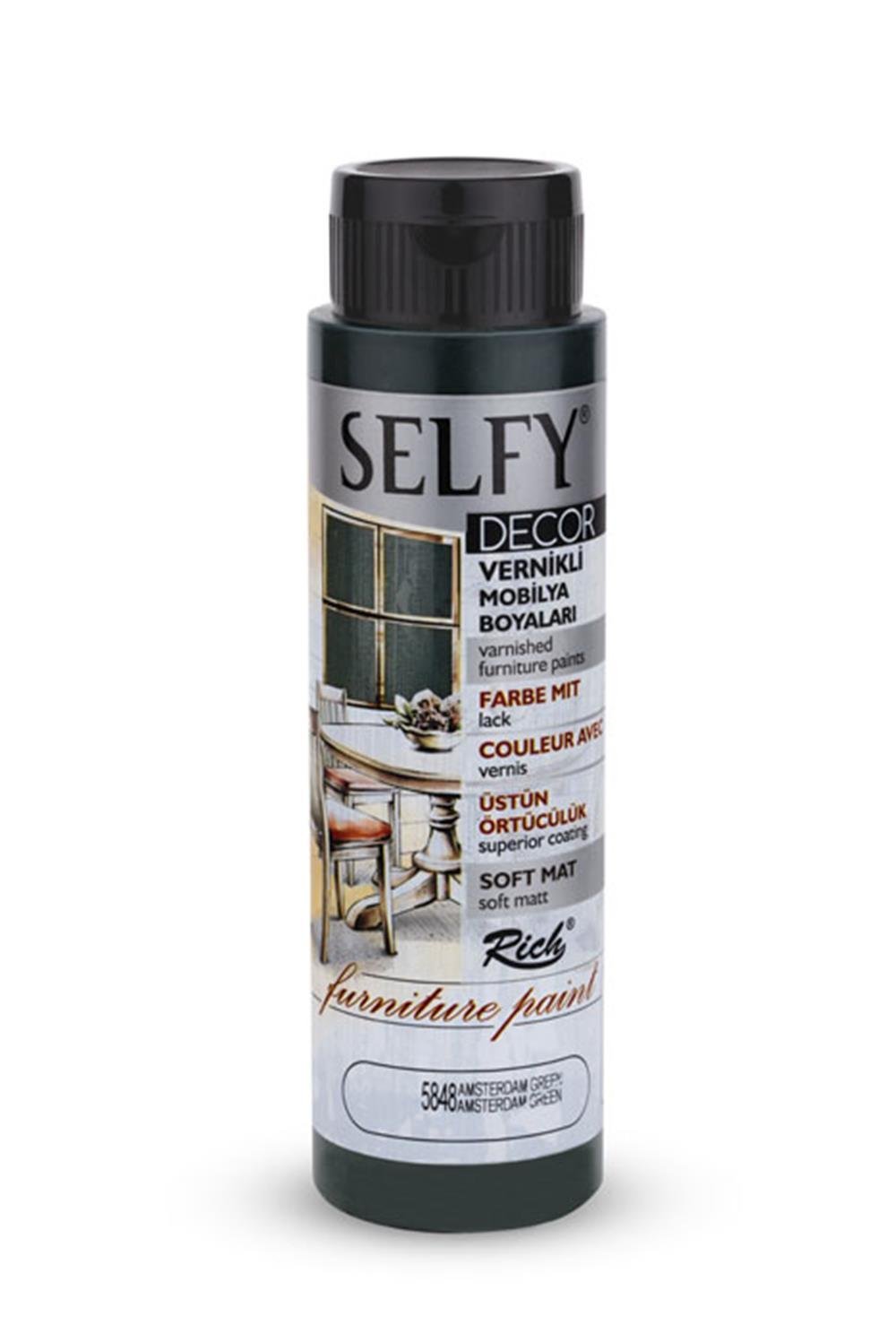 SELFY DECOR MOBİLYA BOYASI - AMSTERDAM YEŞİL 500ml