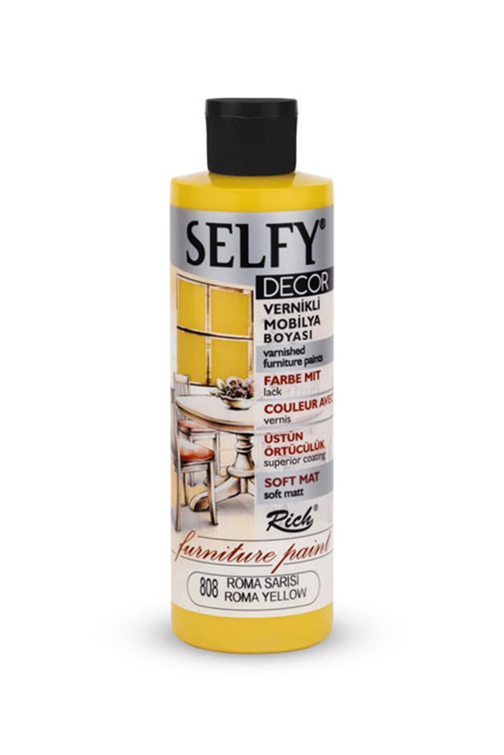 SELFY DECOR MOBİLYA BOYASI - ROMA SARISI  240ml