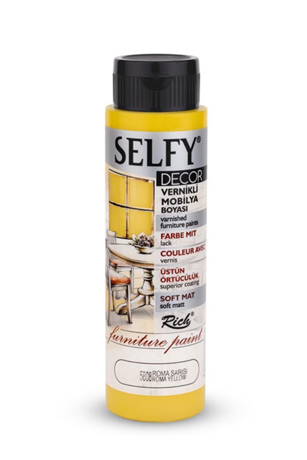 SELFY DECOR MOBİLYA BOYASI - ROMA SARISI  500ml