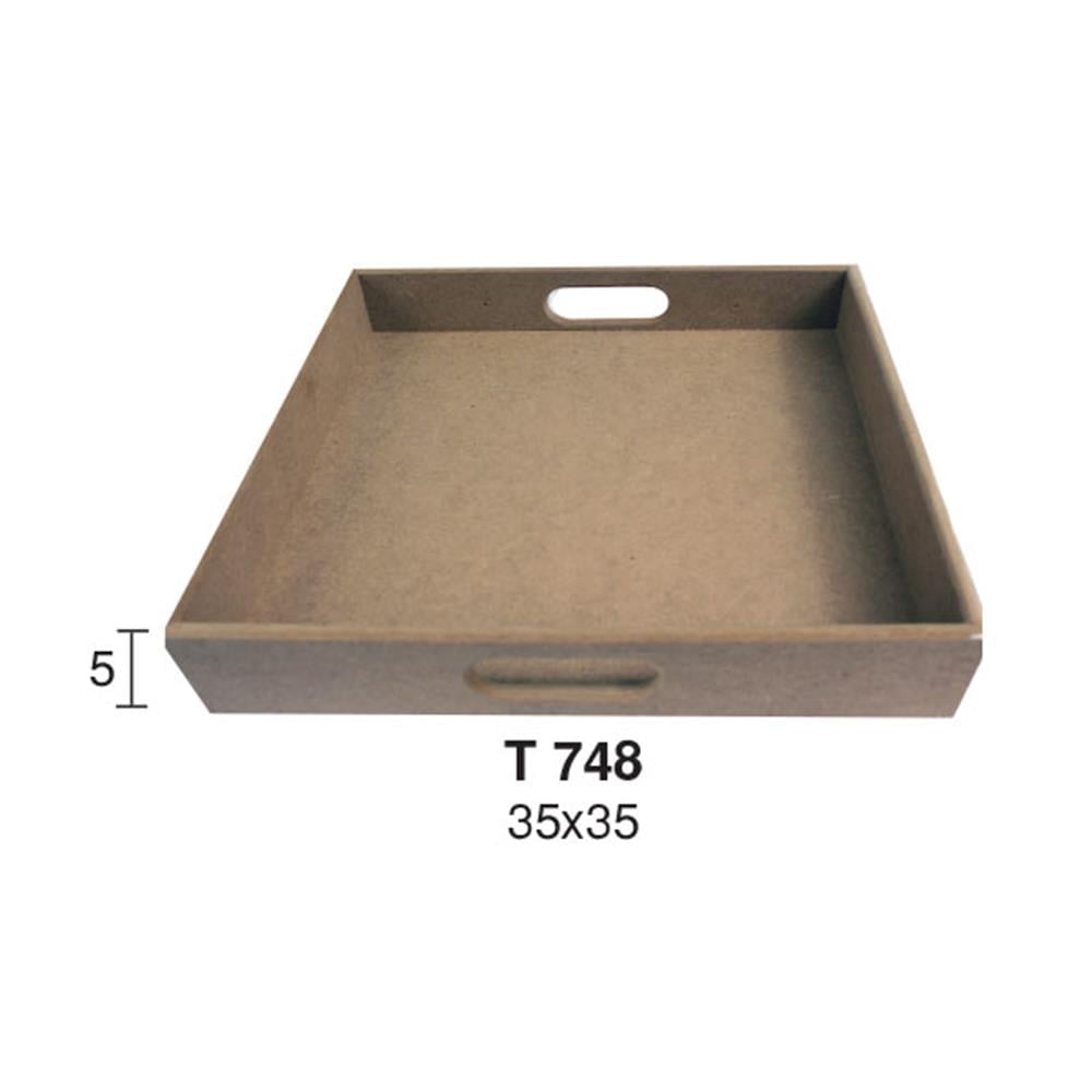T 748 BÜYÜK DÜZ KARE TEPSİ
