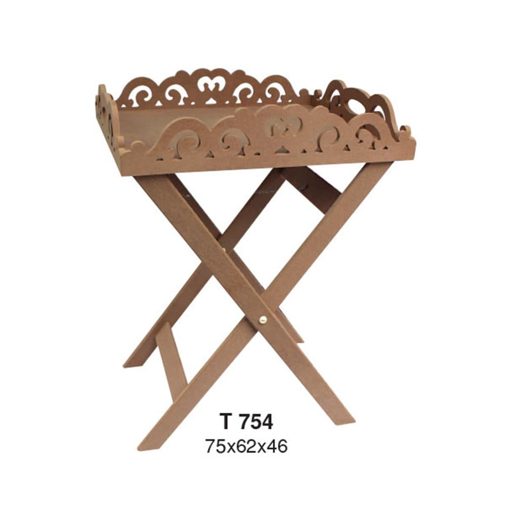 T 754 İŞLEMELİ ÇAPRAZ AYAKLI TEPSİ