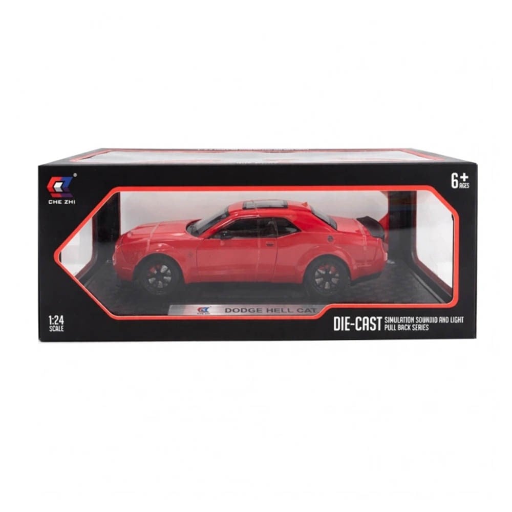Pasifik OyuncakPasifik 1:24 Sesli Işıklı Metal Araba Dodge Challenger