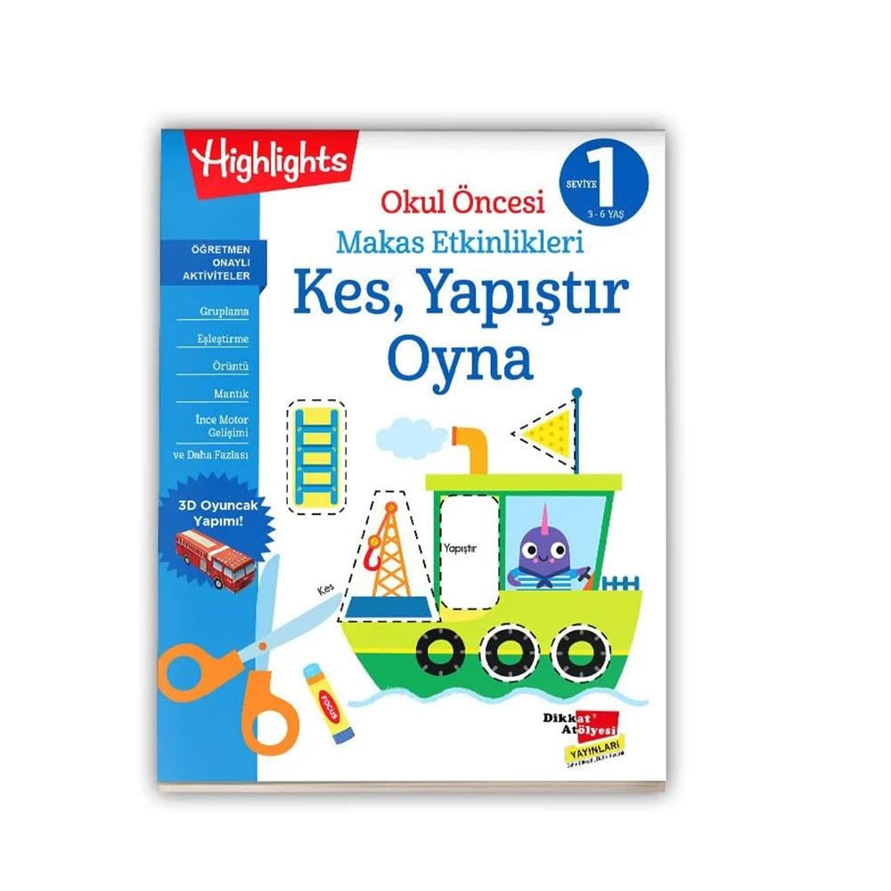 Dikkat AtölyesiDikkat Atölyesi Kes Yapıştır Makas Etkinlikleri 1. Seviye