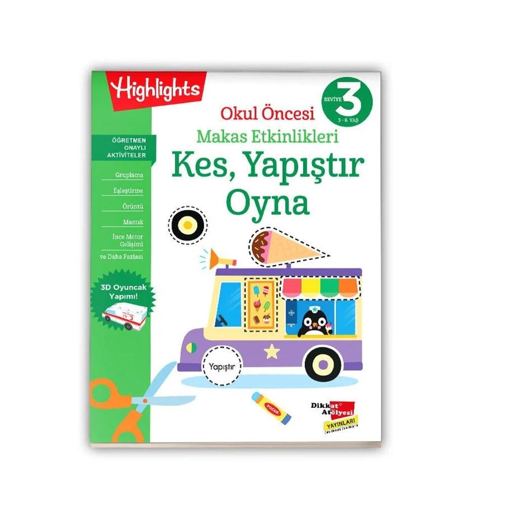 Dikkat AtölyesiDikkat Atölyesi Kes Yapıştır Makas Etkinlikleri 3. Seviye