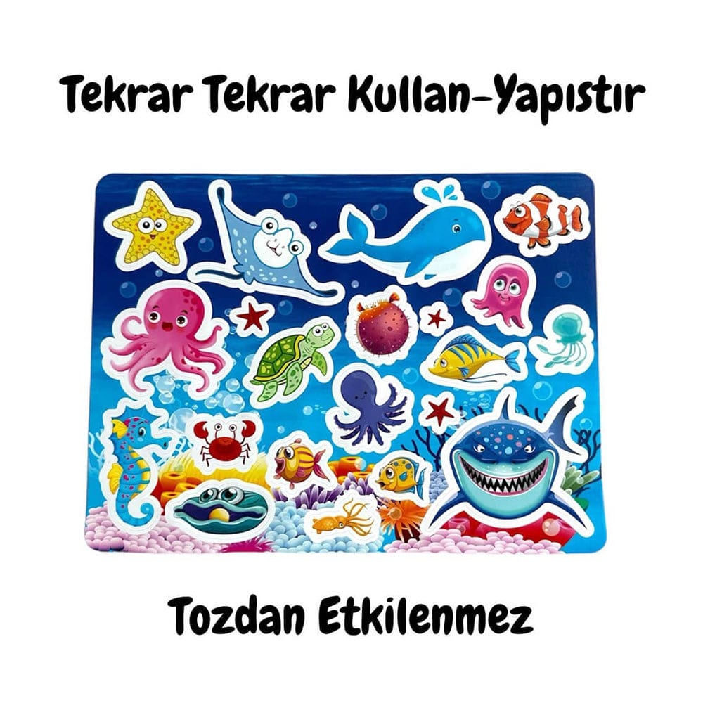 LinoLino Tekrar Tekrar Kullanılabilen İlk Sticker Kitabım Seaworld