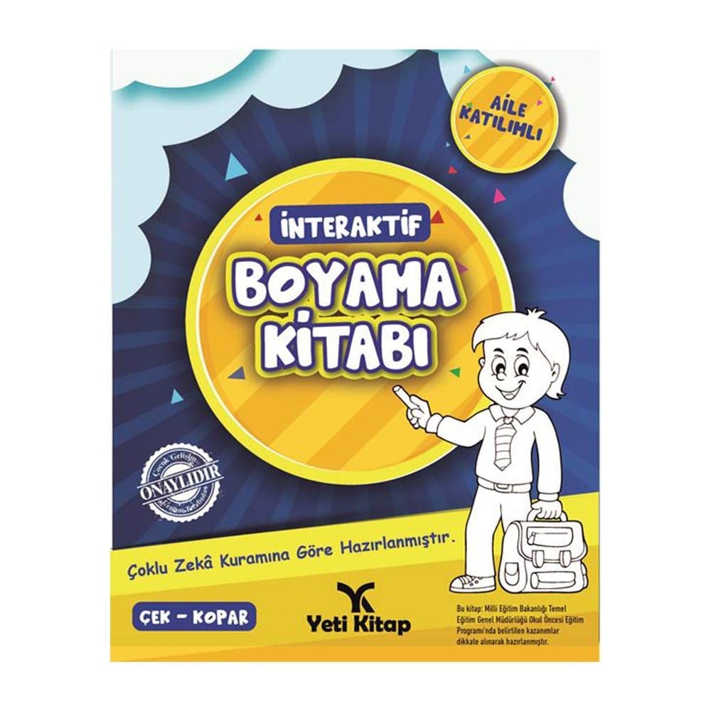 Yeti Kitapİnteraktif Boyama Kitabı 1 Mavi