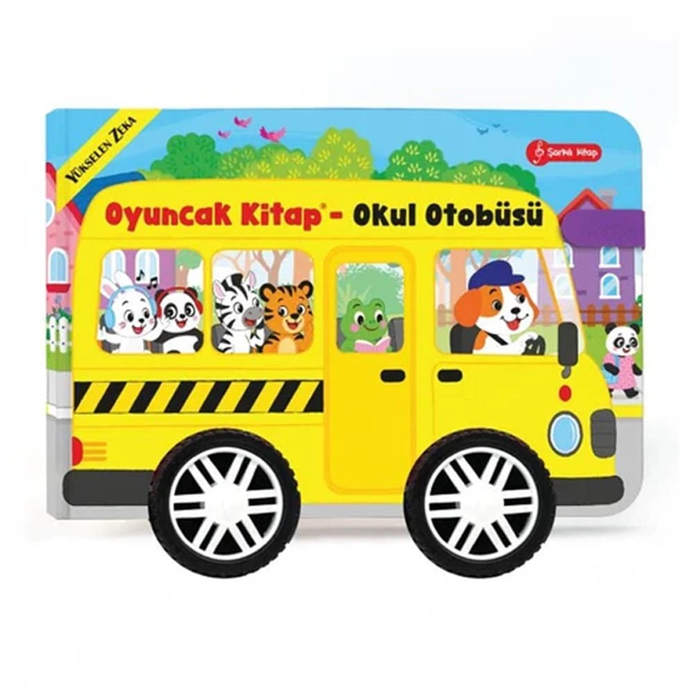 Yükselen ZekaOyuncak Kitap Okul Otobüsü Gerçek Tekerlekli