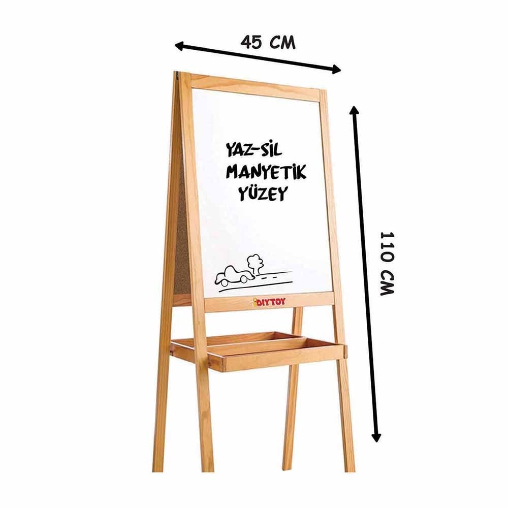 DiytoyManyetik Çift Taraflı Ahşap Yazı Tahtası