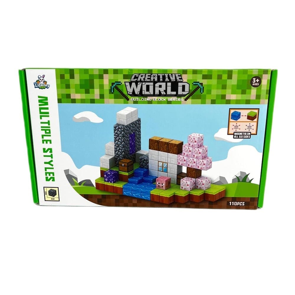 Metaş OyuncakWorld Manyetik Yapı Blokları 110 Parça