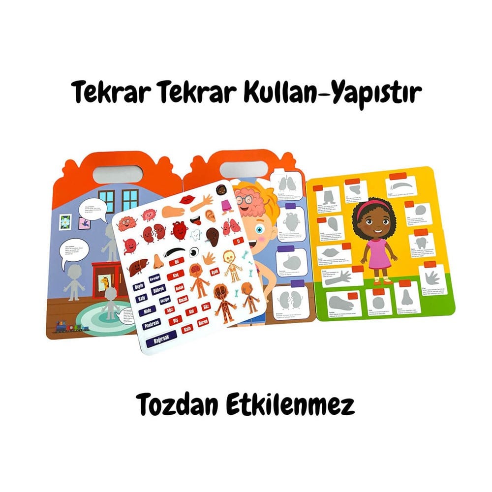 LinoLino Tekrar Tekrar Kullanılabilen İlk Sticker Kitabım My Body
