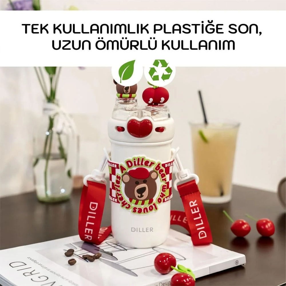 Vagon LifeVagonlife 520 Ml Ayıcık Desenli Paslanmaz Çelik Termos