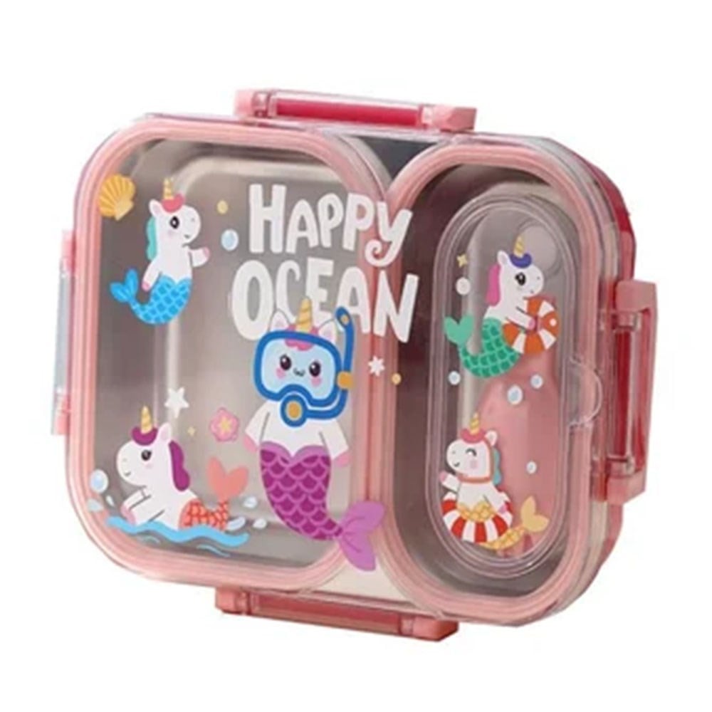 Vagon LifeVagonlife 600 Ml 2 Bölmeli Paslanmaz Çelik Lunchbox Pembe