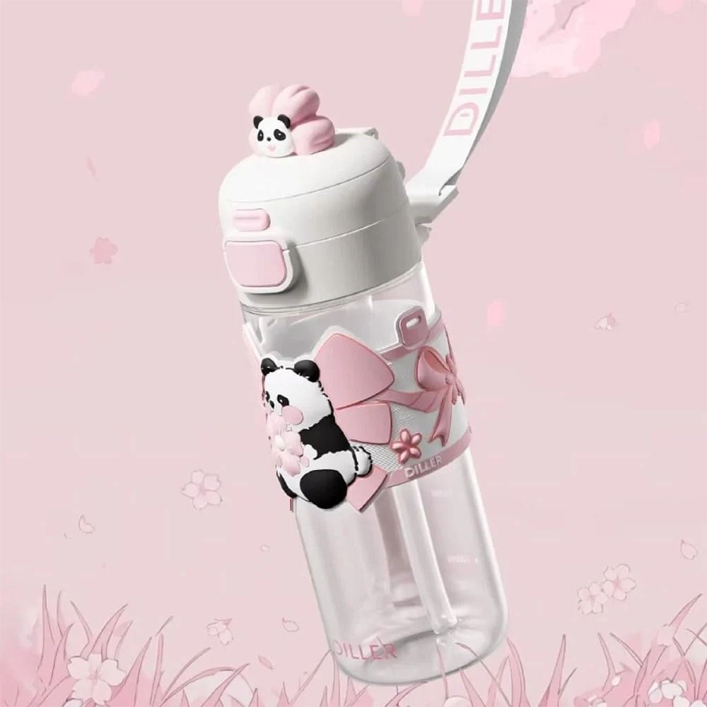 Vagon LifeVagonlife 600 Ml Panda Figürlü Pipetli Su Matarası