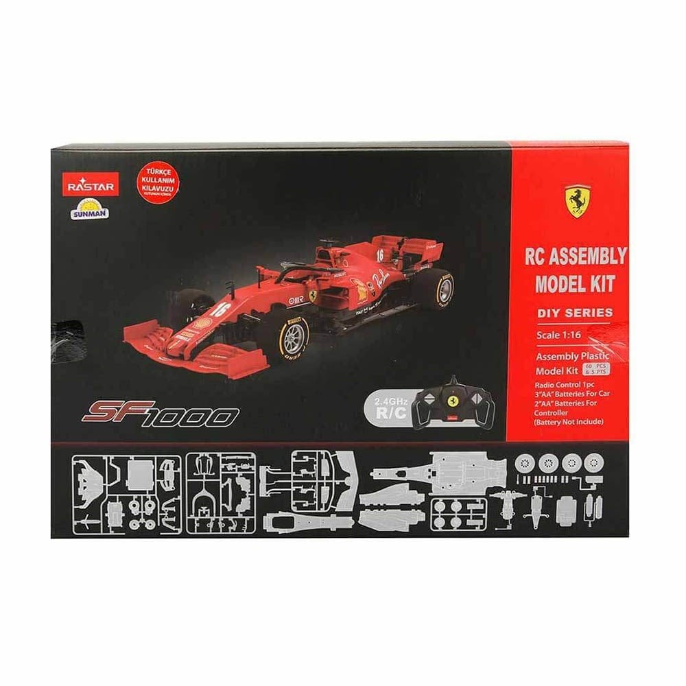 SunmanSunman Uzaktan Kumandalı 1:16 Ferrari SF1000 Model Araç Montaj Kiti