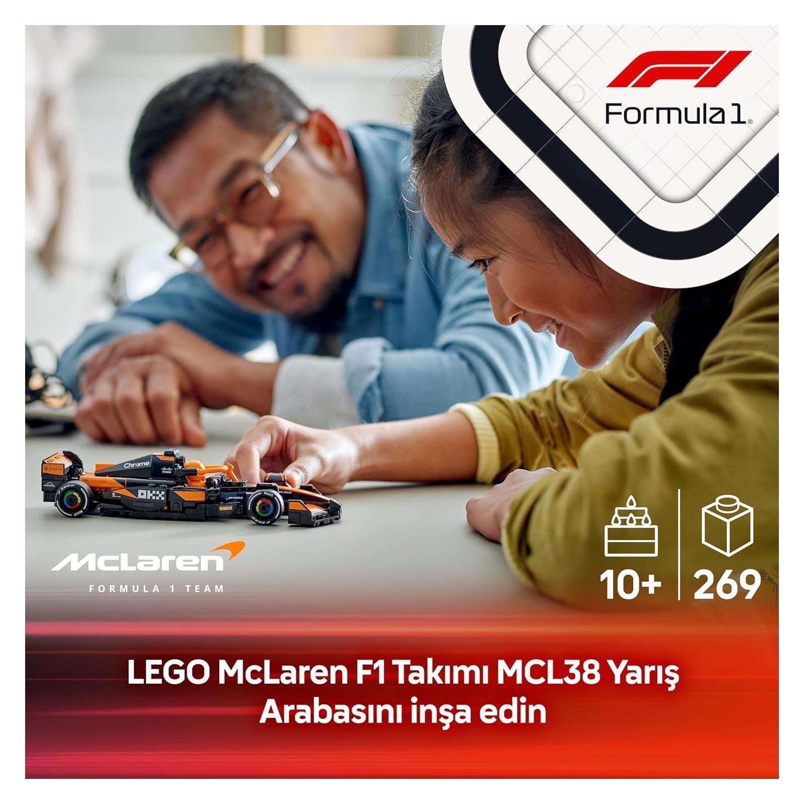 LegoLEGO Speed Champions McLaren F1 Team MCL38 Yarış Arabası 269 Parça
