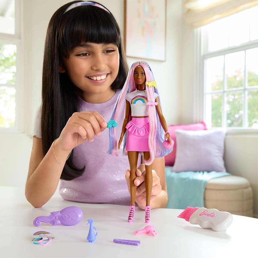 BarbieBarbie Gökkuşağı Kahverengi Saçlı