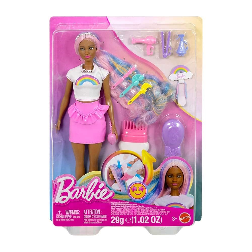 BarbieBarbie Gökkuşağı Kahverengi Saçlı