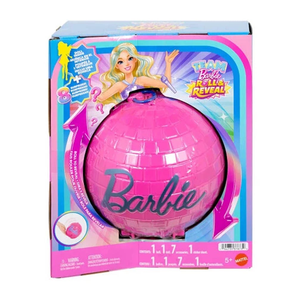 BarbieBarbie Team Barbie Roll Reveal Pop Yıldızı Bebek ve Aksesuarları