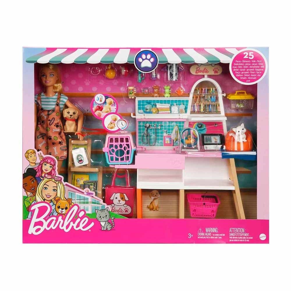 BarbieBarbie ve Evcil Hayvan Dükkanı Oyun Seti