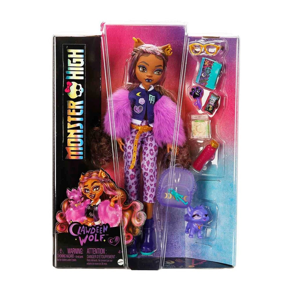 Monster HighMonster High Ana Karakter Bebekler Sırt Çantalı Clawdeen Wolf