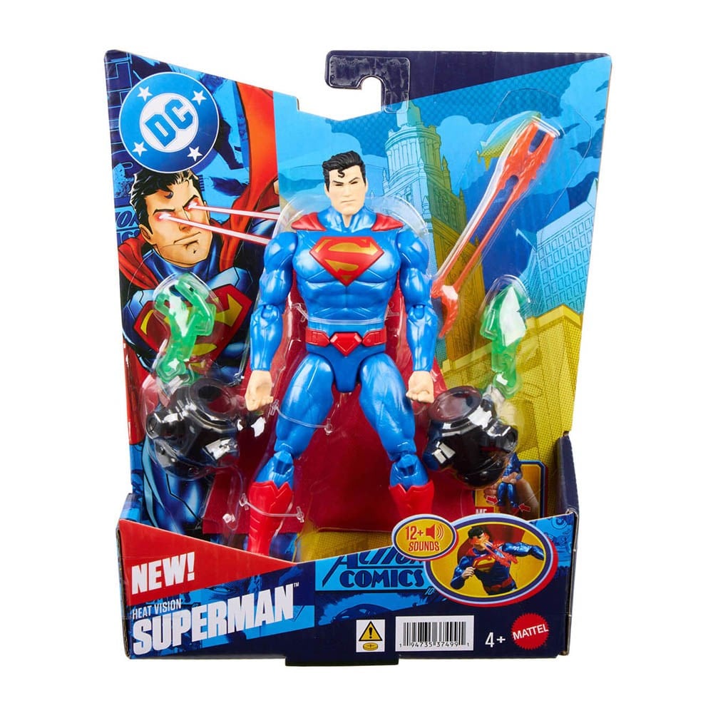 MattelDC Sesli Superman Isı Görüşlü Aksiyon Figürü