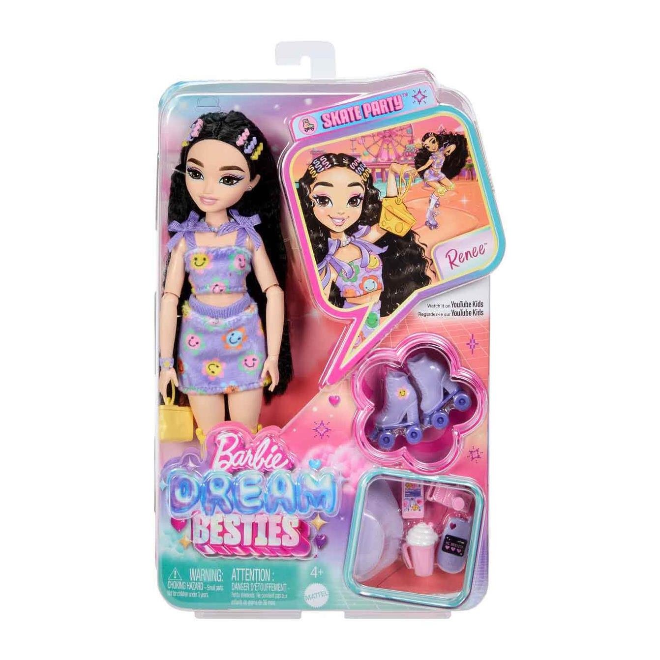 BarbieBarbie Dream Besties Paten Partisi Renee Bebek ve Aksesuarları