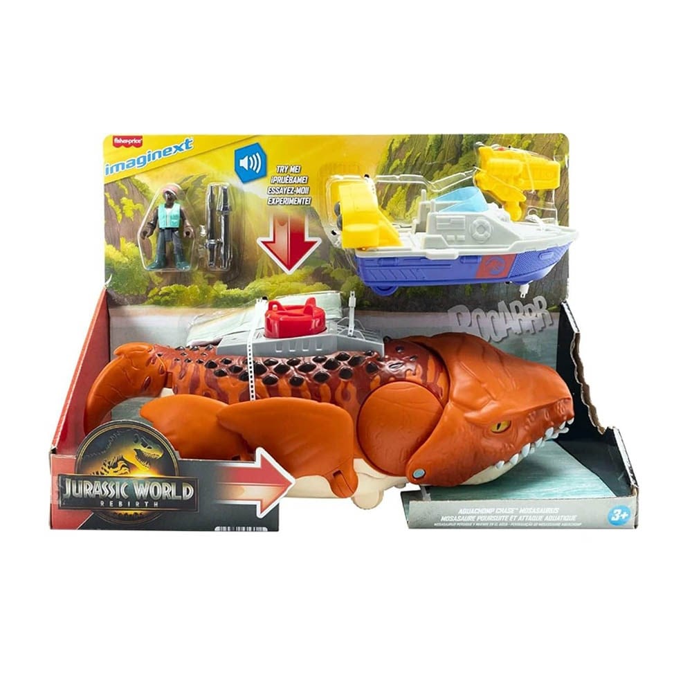Fisher PriceFisherprice Imaginext Sesli Jurassic World Rebirth Dev Ağızlı Mosasaurus Dinozor Oyun Seti
