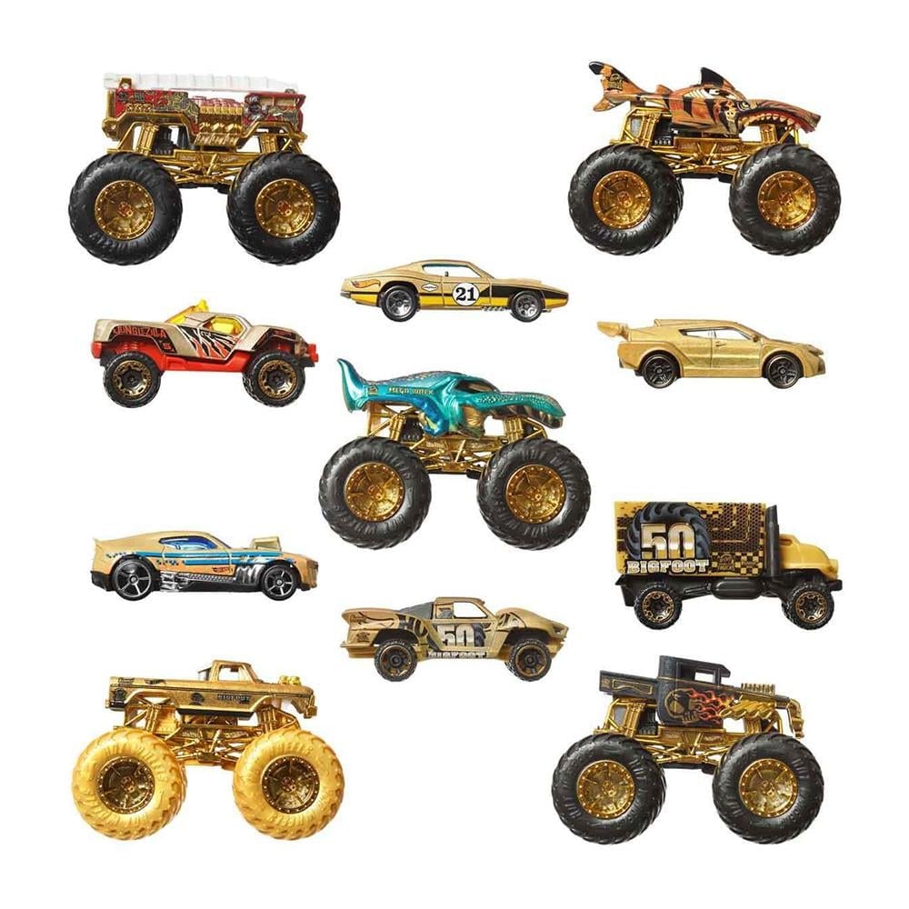 Hot Wheels1:64 Hot Wheels Monster Trucks Bigfoot Trophy Şampiyonları Araba ve Kamyon