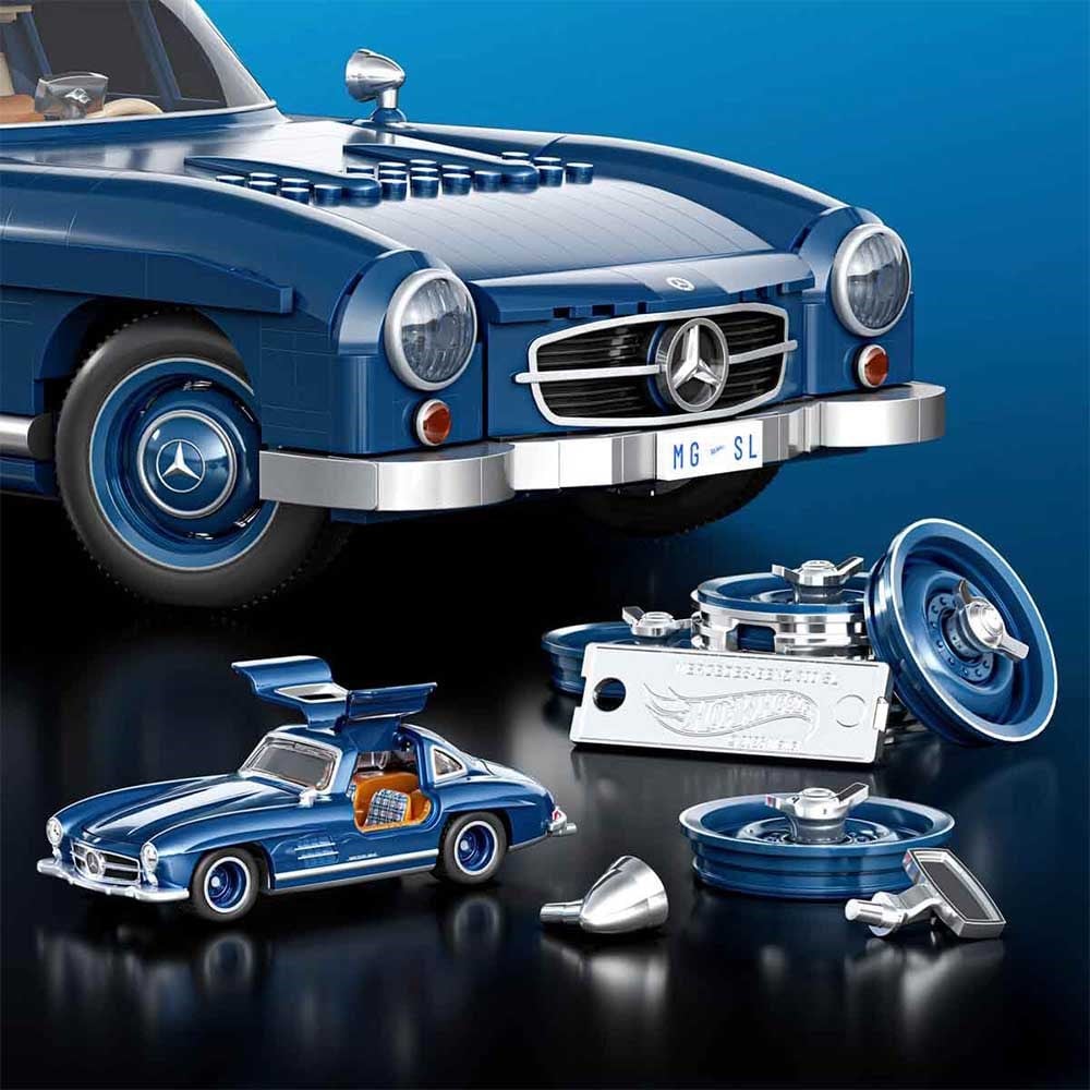 Hot WheelsHot Wheels Premium Serisi Mercedes-Benz 300 SL Araba Yapım Seti 1600 Parça