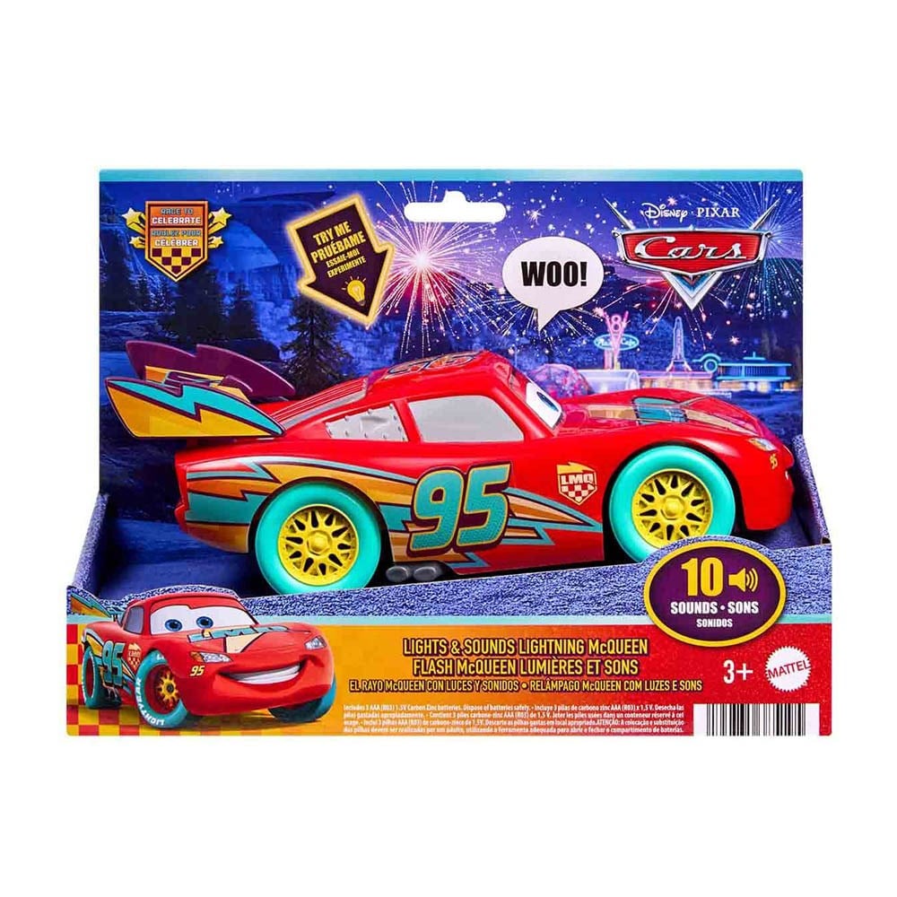 MattelDisney Sesli ve Işıklı Cars Kutlama Yarışı Şimşek McQueen Aracı