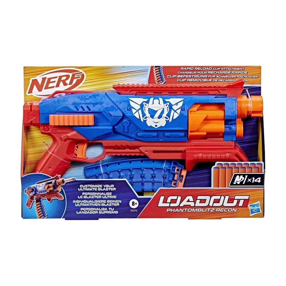 NerfNerf Loadout Phantom Blitz Recon 14 Mermili Sünger Dart Atan Silah