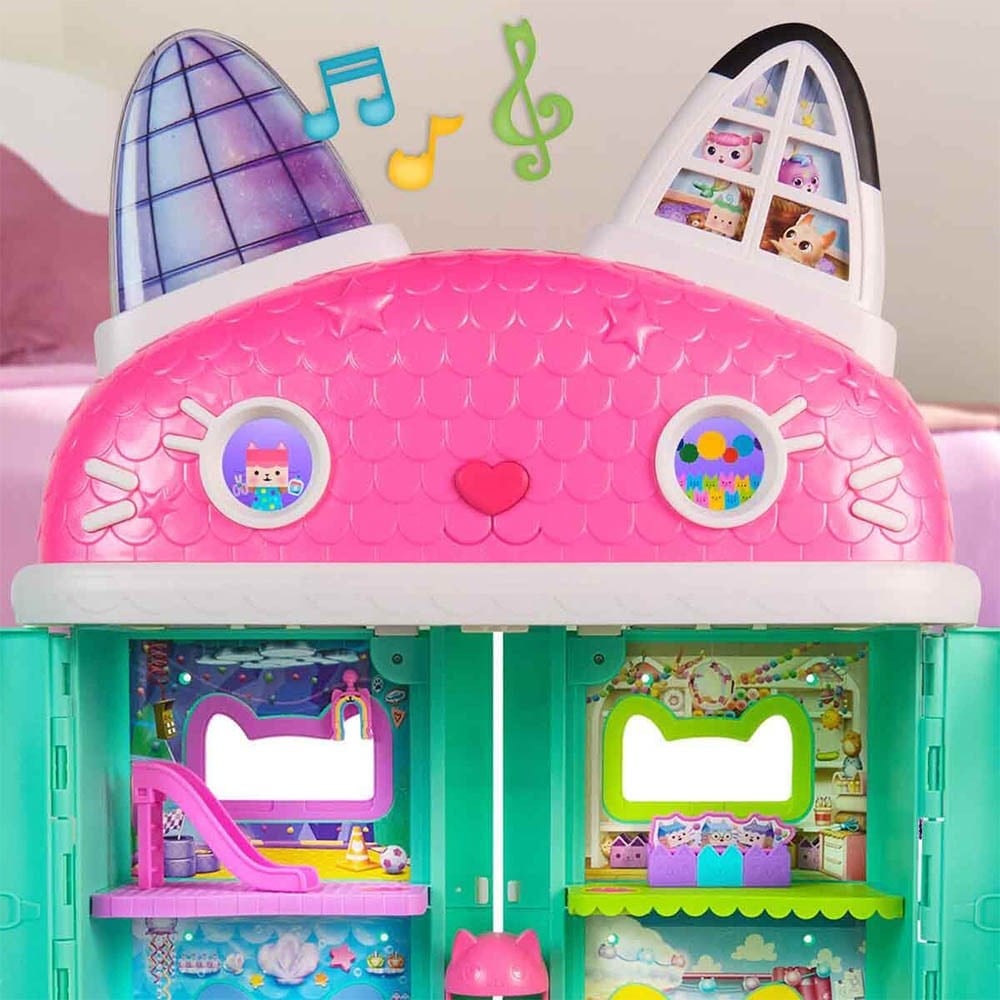 SunmanGabbys Dollhouse Sesli ve Işıklı İnteraktif Oyun Evi 73 cm