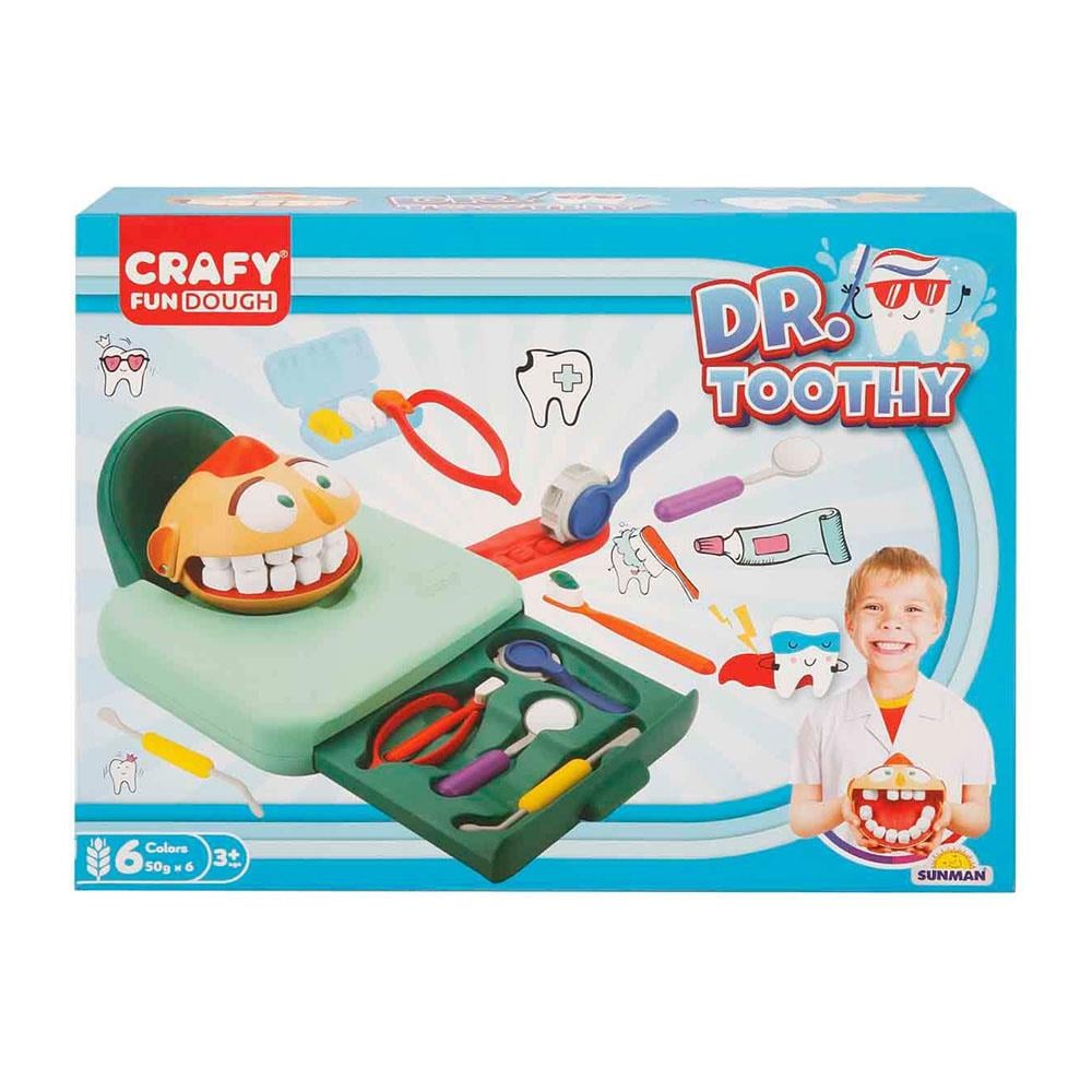 SunmanSunman Crafy Dr Toothy Oyun Hamuru Seti 15 Parça
